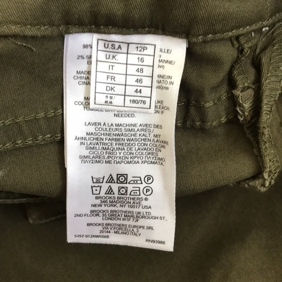 BROOKS BROTHERS Green Natalie Fit Pant Size 12P - Picture 9 of 11